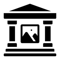Museum Art glyph icon