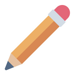 Pencil Stationary flat color icon