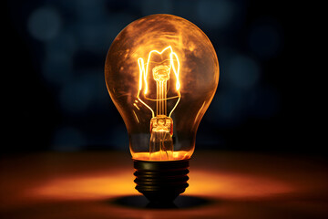 Light bulb.
Blackout city, electricity off. Global energy crisis in world. Power outage
Save energy