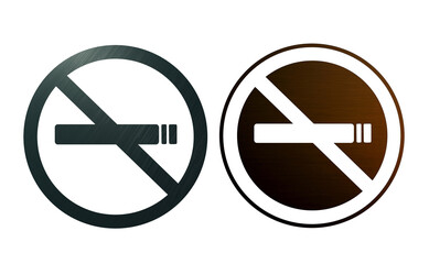  NO Smoking icon symbol with texture