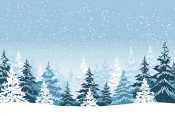 Obraz premium Winter Wonderland Background with Copy Space created with Generative AI technology