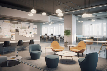 Fototapeta na wymiar Indoor Office Space - Modern Work Environment