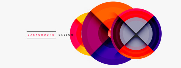 Obraz premium Creative circle geometric abstract background