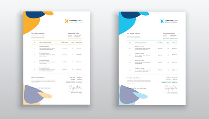 creative modern invoice template for your business
