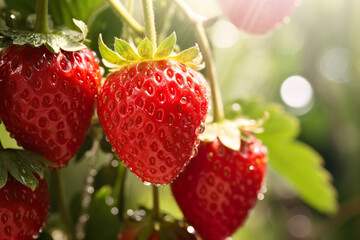 Bountiful Blooms: Delicate Strawberries Embody Natural Abundance