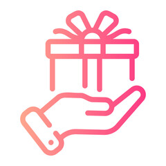 present Line Gradient Icon