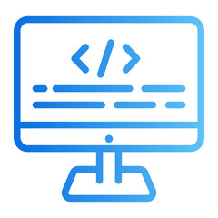 Obraz premium computer gradient icon