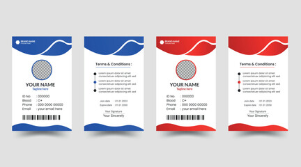 ID card template, office id card, business id card, customize id card, Id cards design, corporate id card design with modern layout.