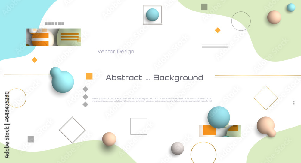 Aufkleber vector, illustration abstract element with dynamic 3d shape, gradient color background. minimal line