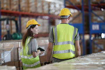 Checking the inventory in warehouse