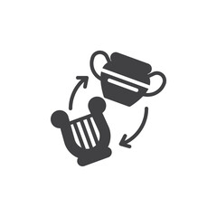 Cultural exchange vector icon