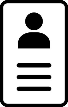 Employee clerk card, vcard icon illustration for graphic design, logo, web site, social media, mobile app, ui