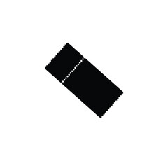Ticket icon on white background. Vector illustration.
