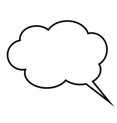 Digital png illustration of text bubble on transparent background