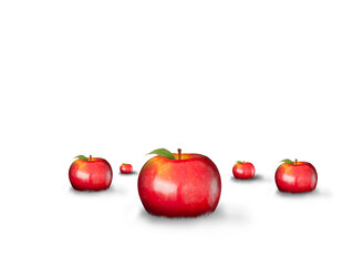Digital png illustration of red apples on transparent background