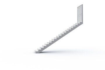 Digital png illustration of stairs and door on transparent background
