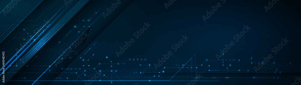 Poster vector abstract circuit board, illustration high tech computer, engineering, science and information