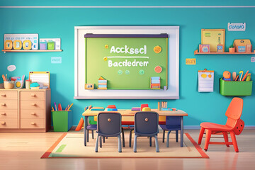 interior of a child classroom