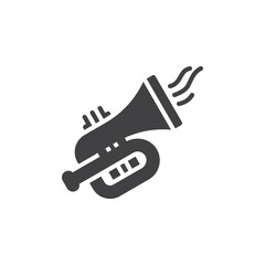 Trumpet music vector icon