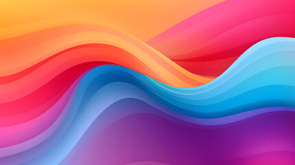 Multi color wave abstract background. Gradient design element for banners, backgrounds, wallpapers and covers. - obrazy, fototapety, plakaty