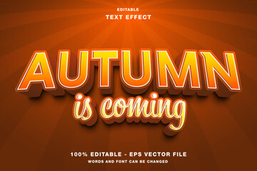 Autumn is Coming Editable Text Effect