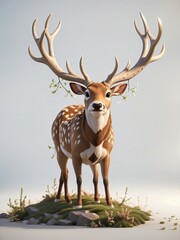 Naklejka na ściany i meble great horned deer