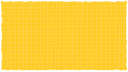 Vector hand-drawn seamless checkered pattern yellow background