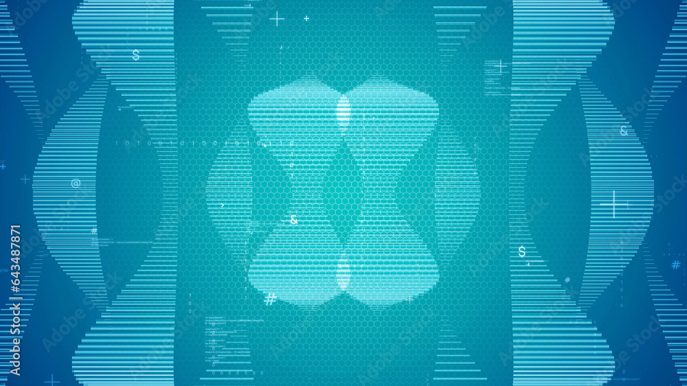 Aufkleber digital technology concept. abstract background.