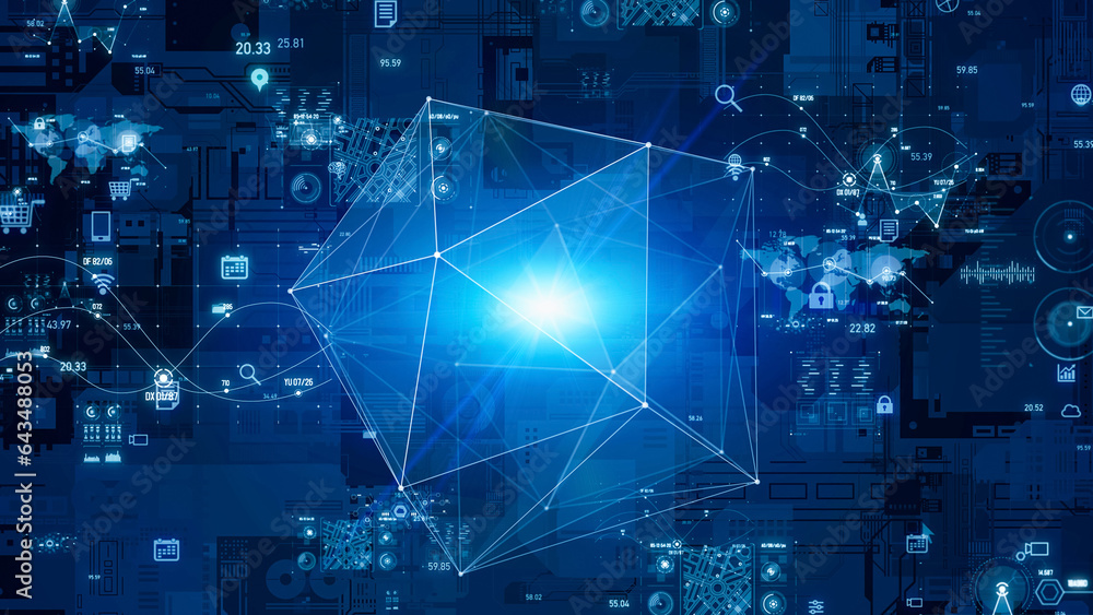 Poster digital technology concept. abstract background.