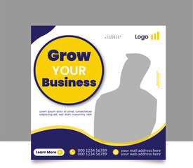 Digital Marketing Social Media Post Design in Vector