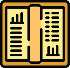 Coach seminar icon outline vector. Training course. Lesson distance color flat