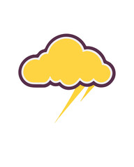 Cloud simple vector illustration isolated cartoon design