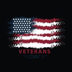 grunge social media feed design for veterans day celebration