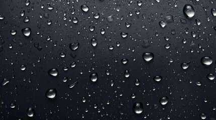 Water Black background with raindrops - obrazy, fototapety, plakaty