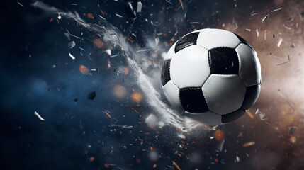 Soccer Ball Hitting the Net