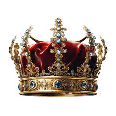 King Crown. Transparent Background. 