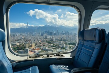 Fototapeta premium Dense Urban Skyline Merging With Distance, Generative AI