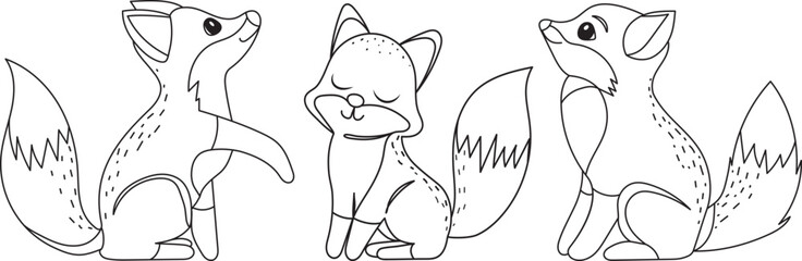 cubs cartoon coloring book on white background vector