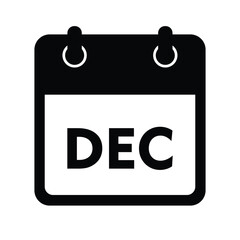 calender icon, december icon with white background