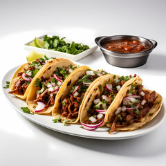 Tacos isolated Generative AI