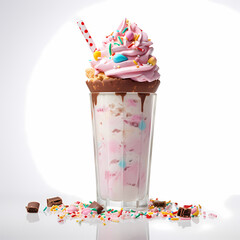 Milkshake isolated Generative AI