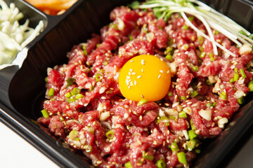 yukhoe, Korean style raw beef
