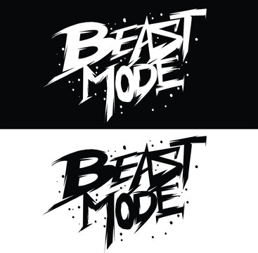 beast mode vector graphic black and white, perfect for sticker ,tshirt and merchandise