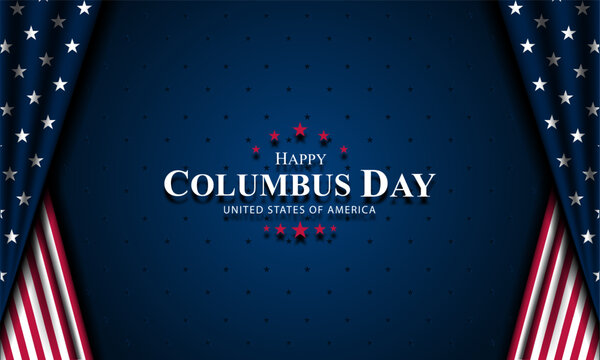 Happy Columbus Day background vector illustration