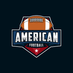 American Football Sports logo and badge, american football logo vector illustration