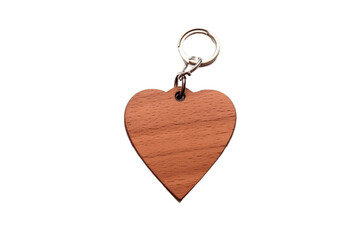 Transparent Background Heart Keychain. AI