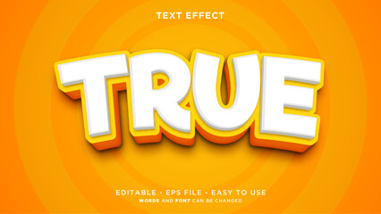 True 3d editable text effect