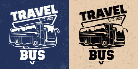 Bus travel company logo designs