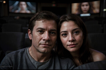 Fototapeta premium Couple in the cinema