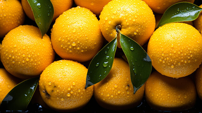 Sweet Ugli Fruit Stack: Top-Down View of Ripe Fruit Arrangement